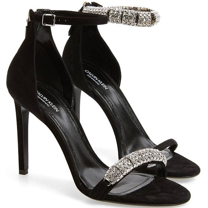 Calvin Klein 'Camelle' Jeweled Ankle-Strap Sandals