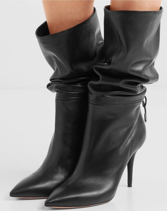 Claudia Schiffer for Aquazzura "Le Marais" boots