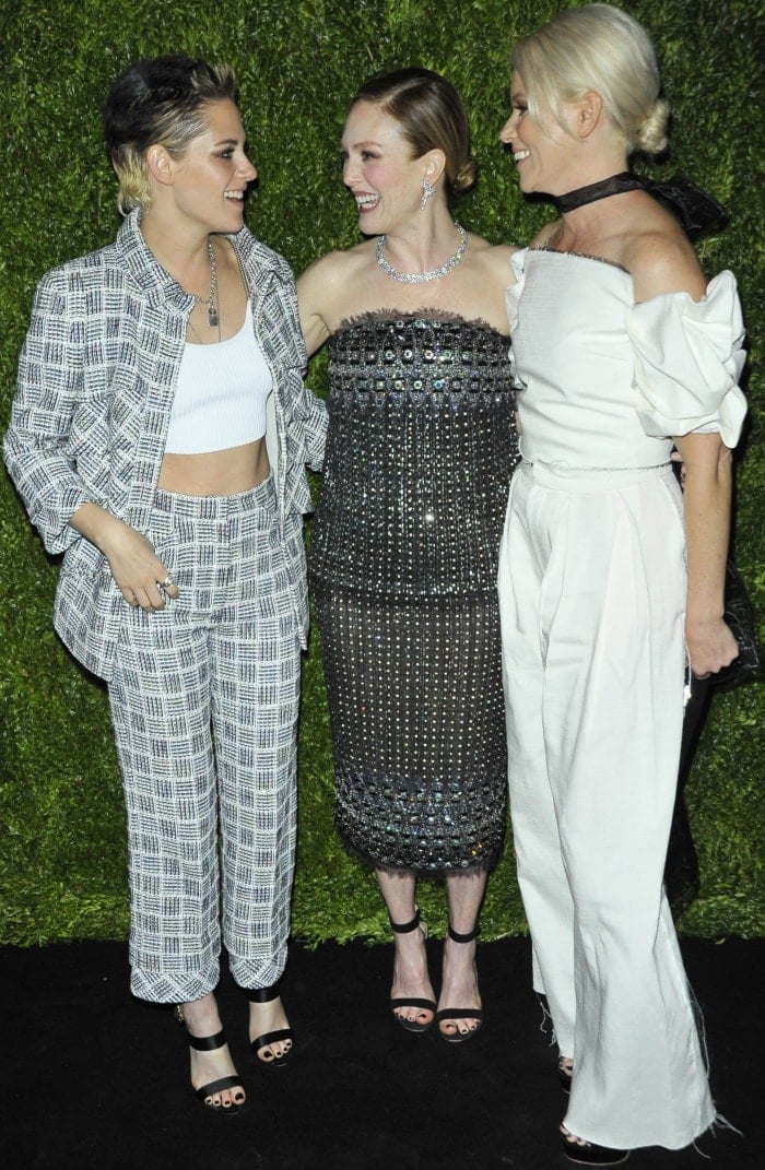Kristen Stewart with Julianne Moore and Elizabeth Banks at the Museum of Modern Art’s 10th Annual Film Benefit: A Tribute to Julianne Moore
