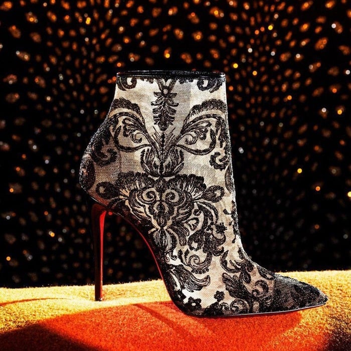 Christian Louboutin Gipsy in Black Marquise Lace