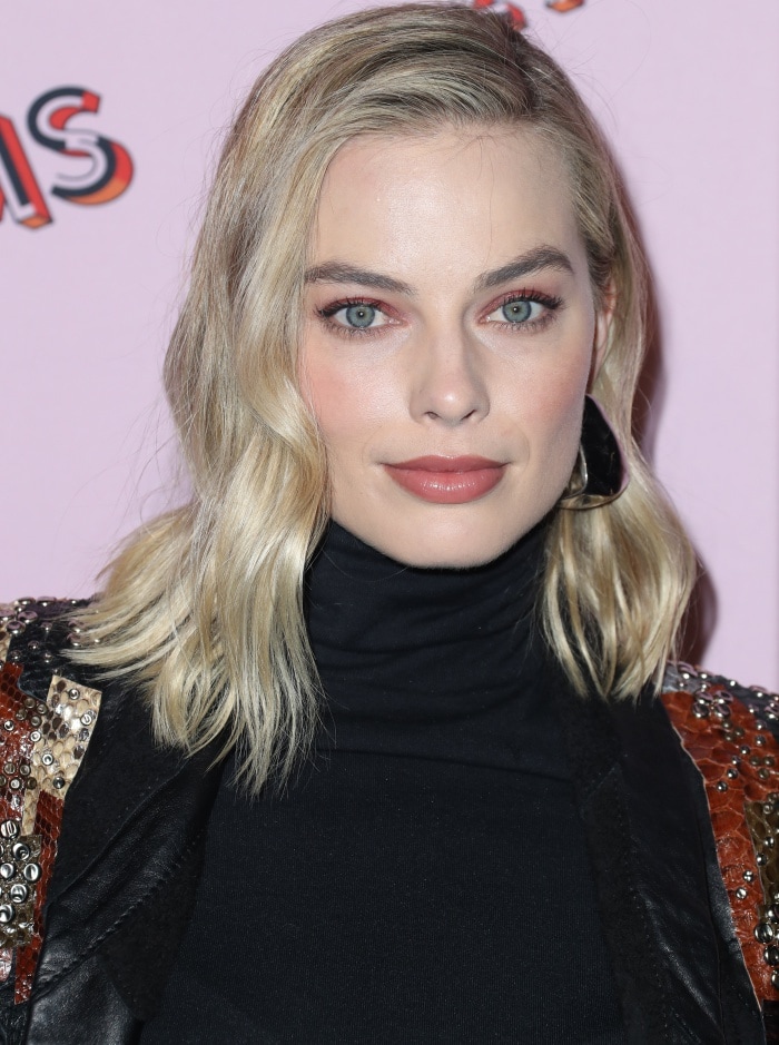 Margot Robbie wearing a Saint Laurent Spring 2018 look with the Wolford "Colorado" bodysuit at the Refinery29 "29Rooms Los Angeles: Turn It Into Art" opening night party
