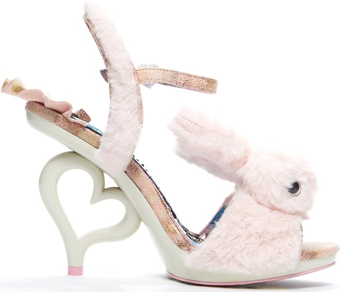 Irregular Choice Pink Bunny 'Fluffy Love' Sandals