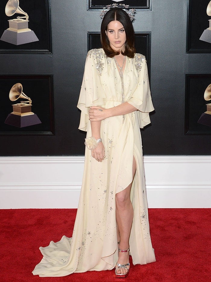 Lana Del Rey at the 2018 Grammy Awards held at Madison Square Garden in New York City on January 28, 2018.