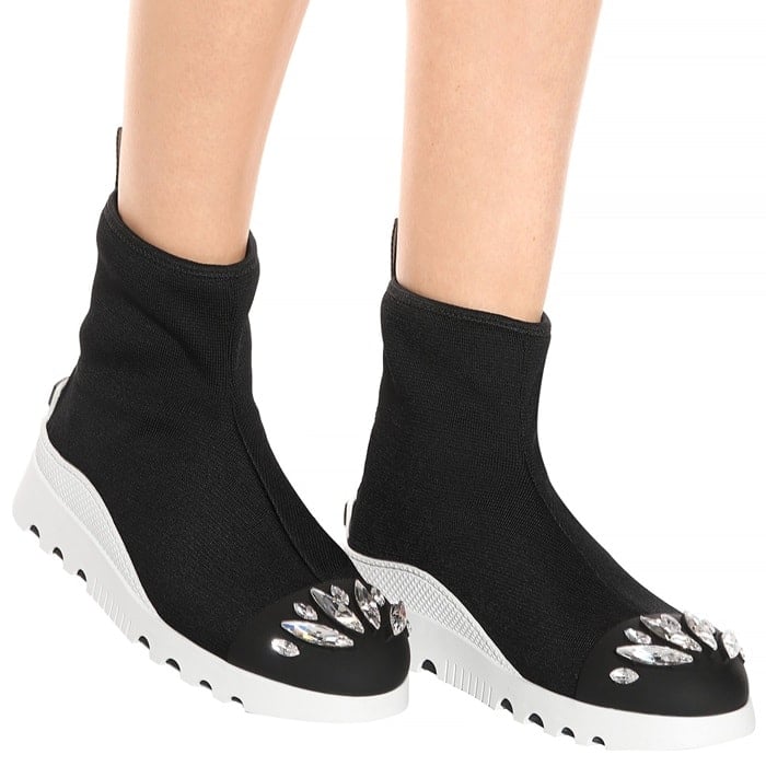 Miu Miu Embellished Sock Boot