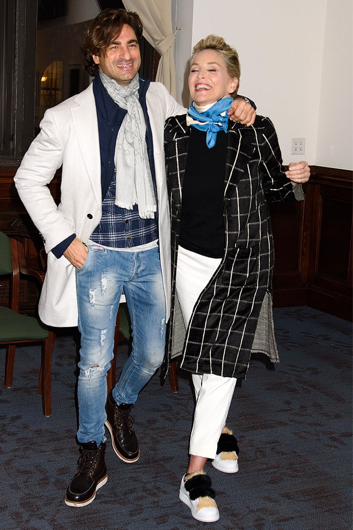 Sharon Stone cozying up to her Italian entrepreneur beau Angelo Boffa