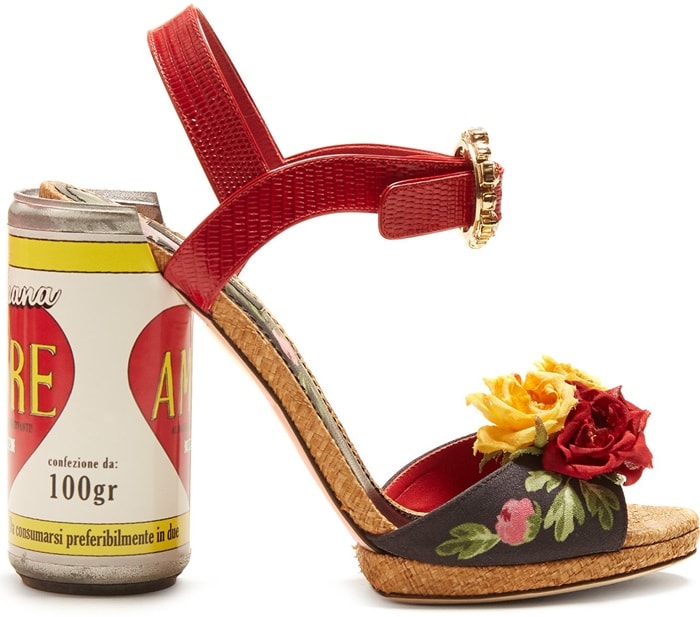 'Amore' floral-embellished sandals