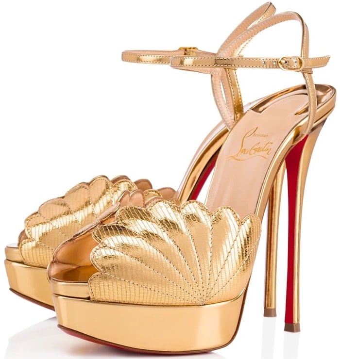 'Botticella Alta' Platform Sandals in Gold