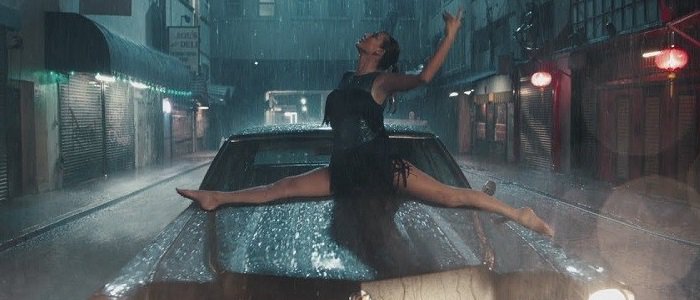 Taylor Swift dancing barefoot in the rain