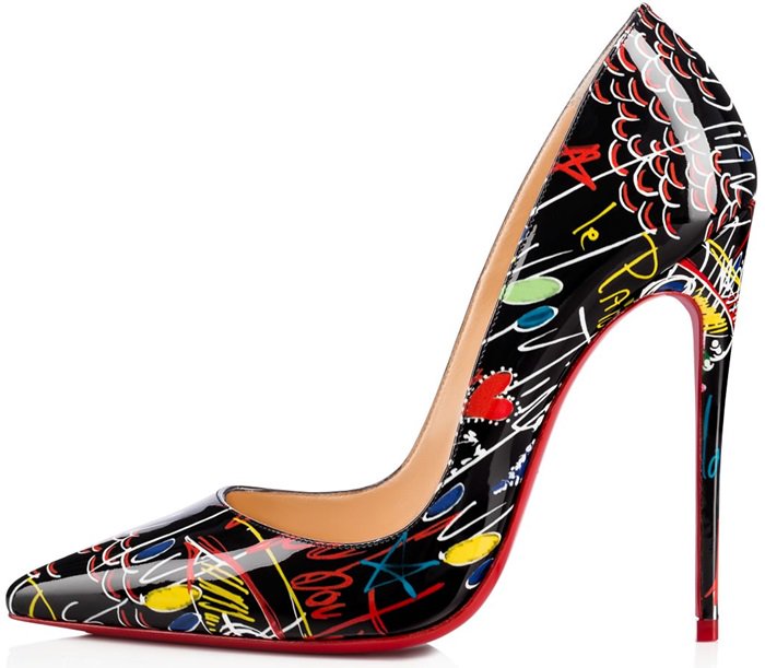 Black 'So Kate' Loubitag Red Sole Pumps