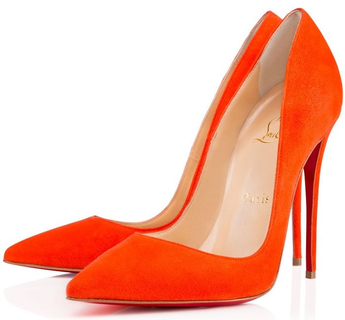 Christian Louboutin 'So Kate' pumps in orange suede