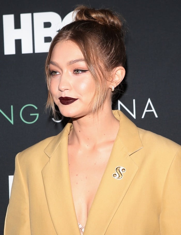 Gigi Hadid accessorized with earrings from EFFY Jewelry