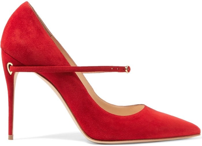 Red 'Lorenzo' suede pumps
