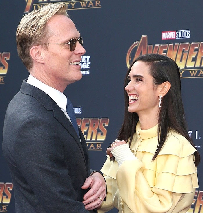 Paul Bettany and Jennifer Connelly sharing a laugh.