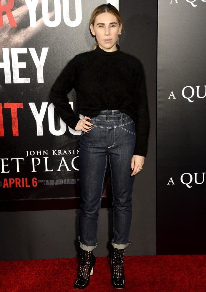Zosia Mamet opted for a casual look styled by Kemal Harris