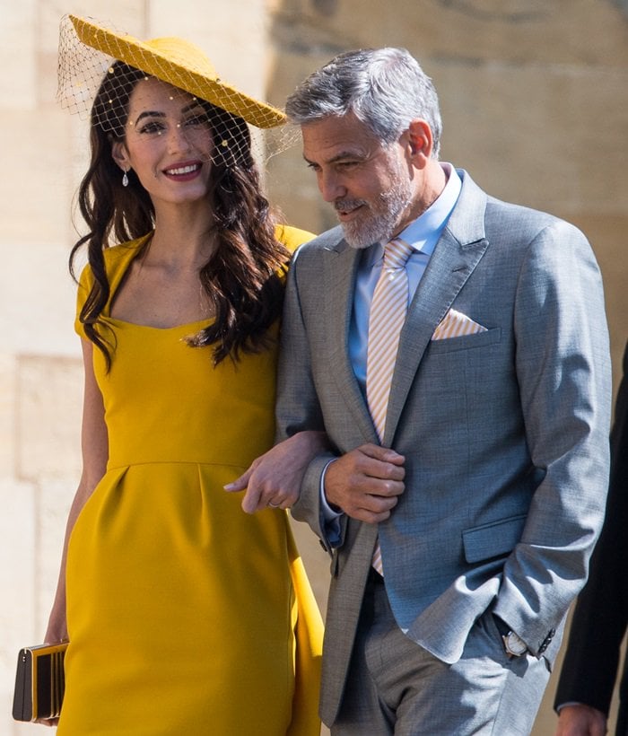 George Clooney wore a two-piece Armani suit