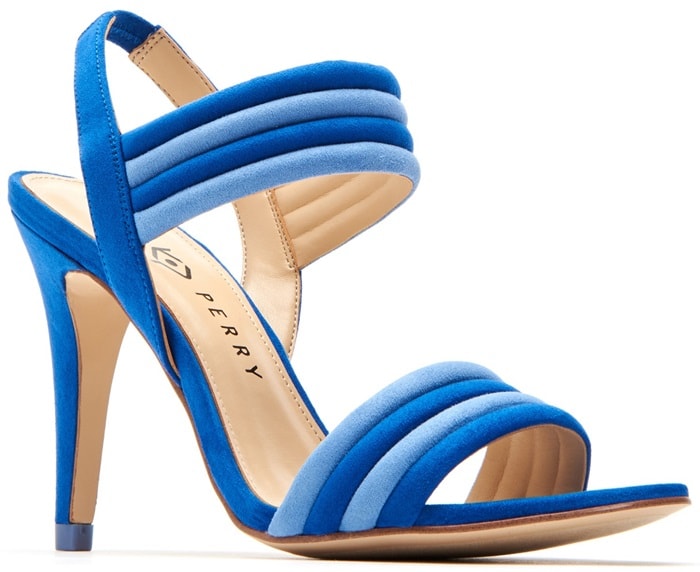 Blue Bright and Bold Alexxia Suede Strappy Sandals