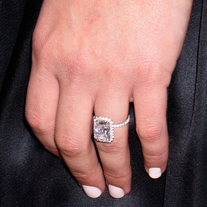 Lea Michele's engagement ring was designed by Leor Yerushalmi and The Jewelers of Las Vegas