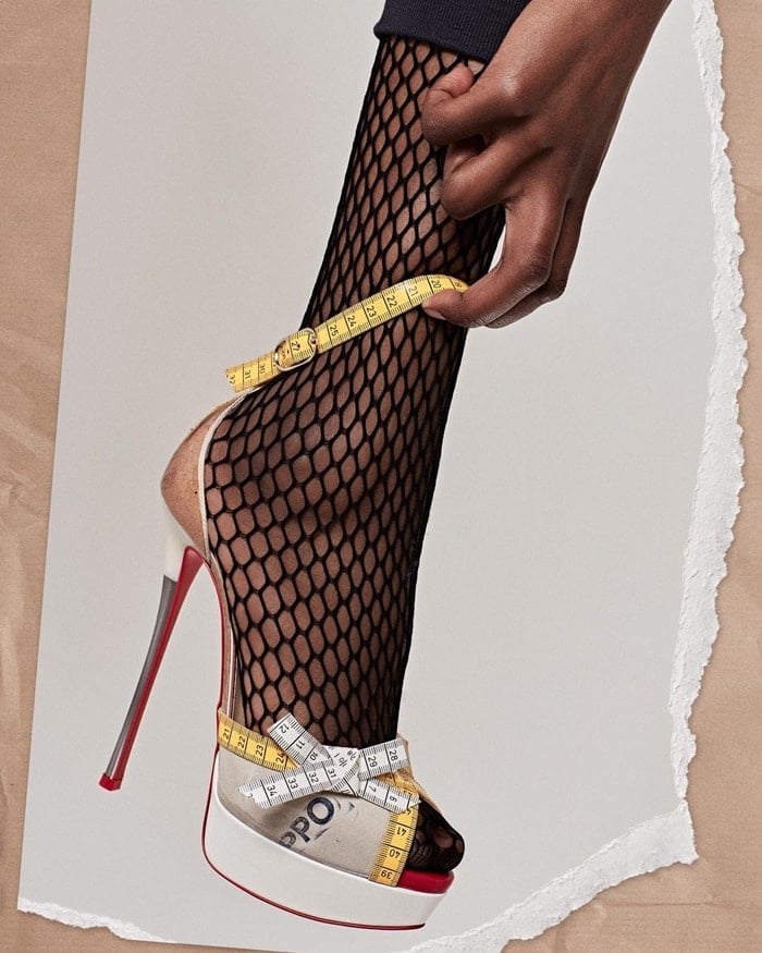 Get a behind the scenes look at Christian Louboutin's Parisian atelier with the Metricathy platform sandals in an extravagant couture look