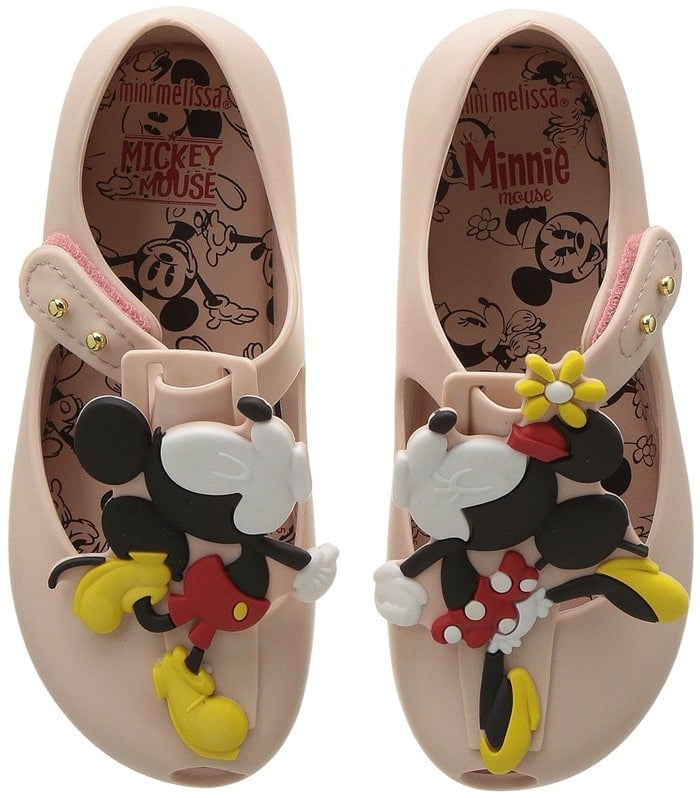 Toddler Mary Jane Shoes With Mickey and Minnie Appliques