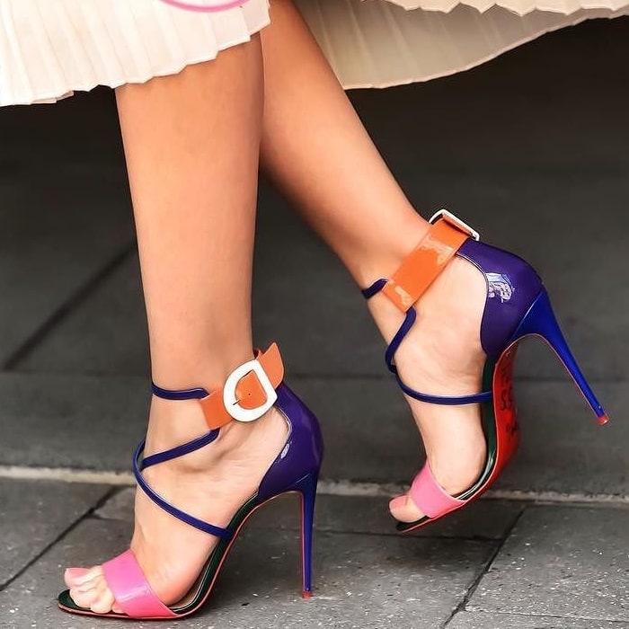 Pink/Orange/White Choca Red Sole Sandals