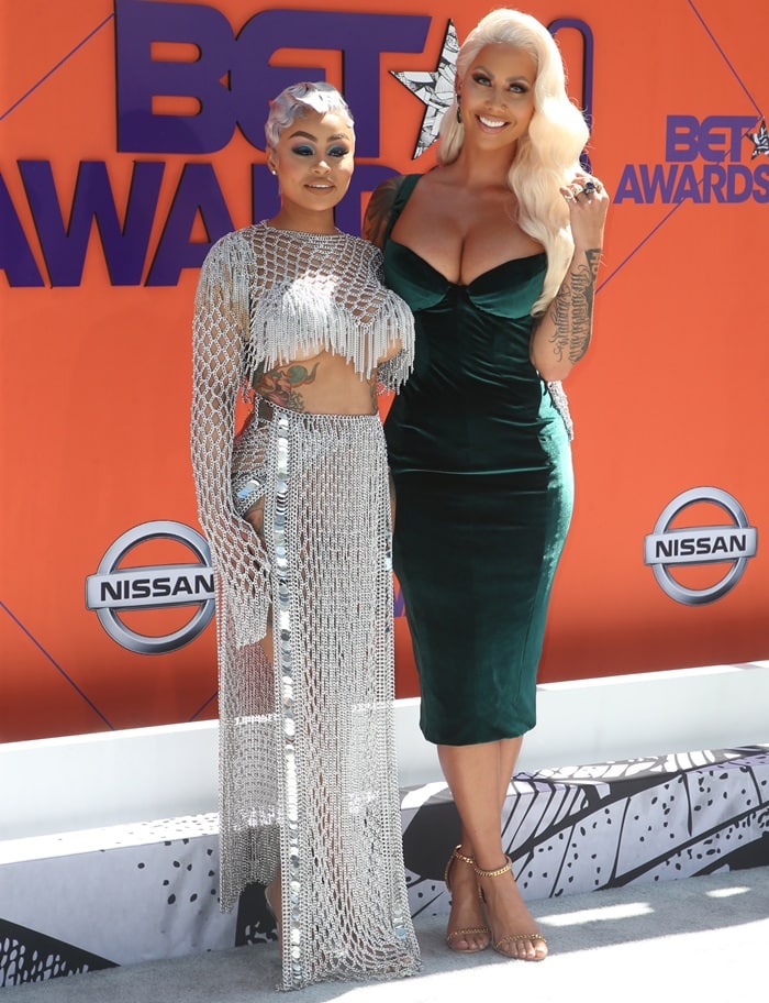 Amber Rose and Blac Chyna at the 2018 BET Awards oat Microsoft Theater in Los Angeles on June 24, 2018