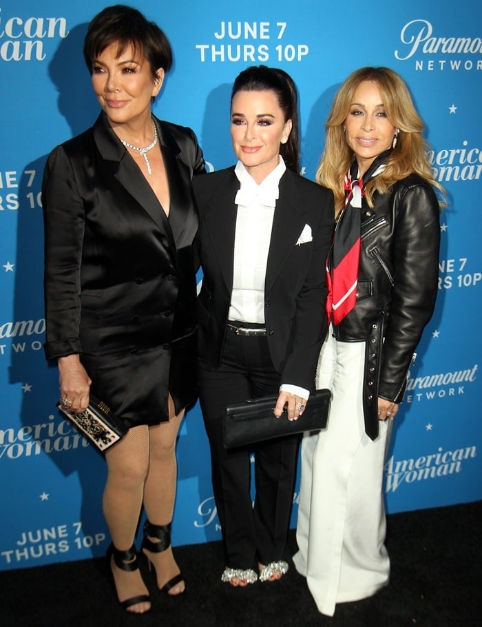 Kris Jenner posing with notorious gal pals Faye Resnick and Kyle Richards Umansky