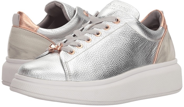 Silver Leather Ailbe Sneakers