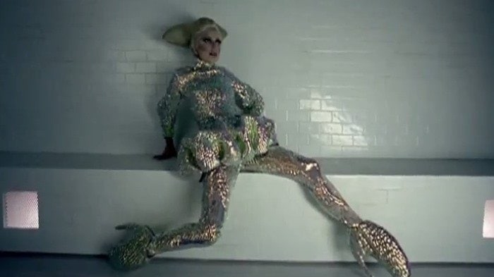 Lady Gaga in her Bad Romance video wearing the now (in)famous McQueen lobster shoes