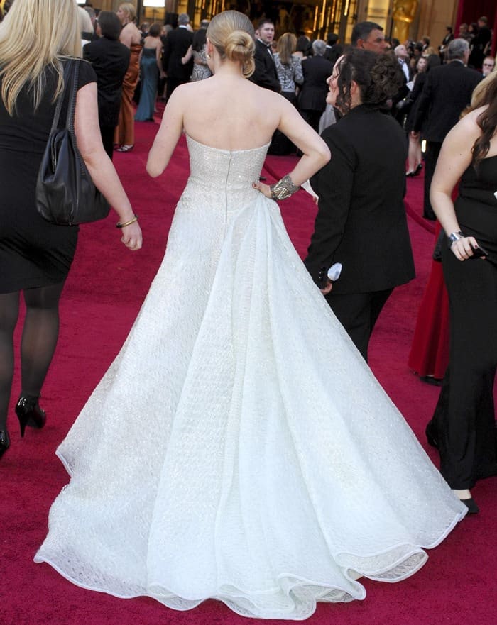 Amanda Seyfried in Giorgio Armani Privé at the 82nd Annual Academy Awards, Oscars, at the Kodak Theatre in Los Angeles, California on March 7, 2010