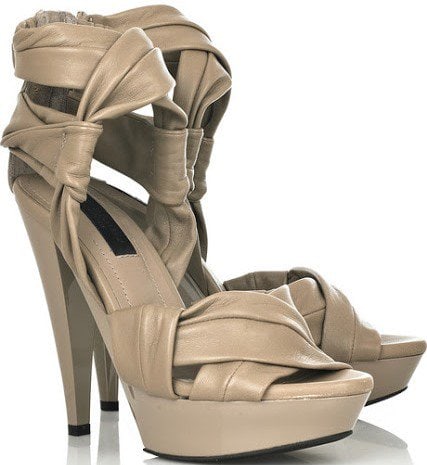 Burberry Prorsum Twisted Band Platform Sandals