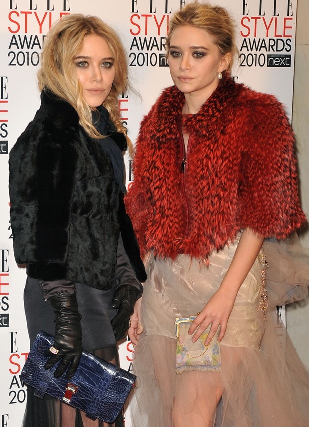 Mary Kate Olsen and Ashley Olsen attend the ELLE Style Awards 2010