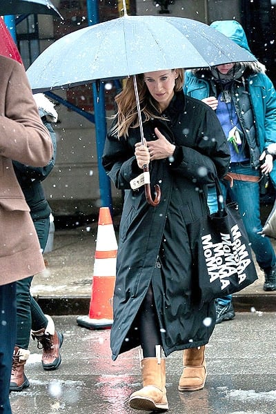 Unless you're like Sarah Jessica Parker who probably gets Uggs for free for every movie, then feel free to use the Uggs you didn't have to pay for in the rain, as a clothespin holder or any way you want to