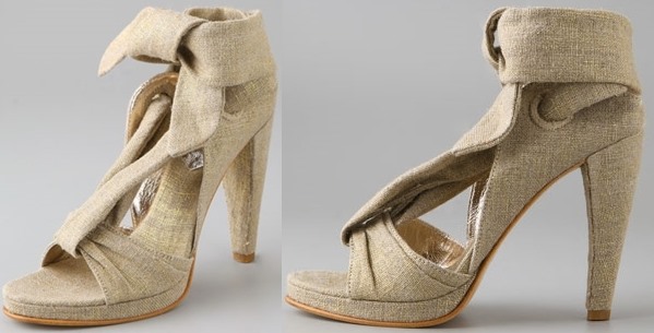 Tashkent by Cheyenne The Sanchez Linen Sandals on High Heel