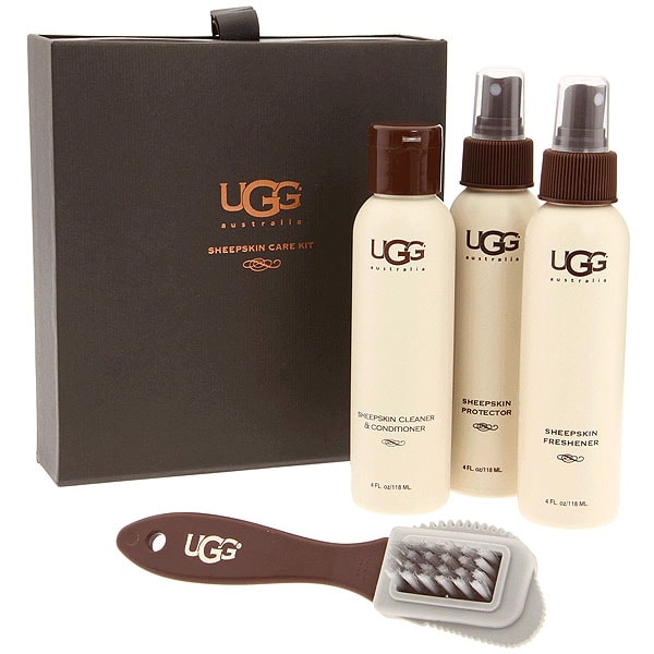 A special brush that's part of the UGG sheepskin care kit