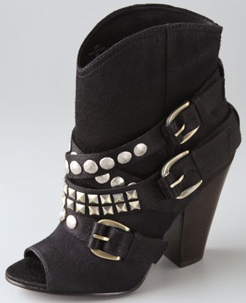 Ash Ivy Open Toe Studded Booties