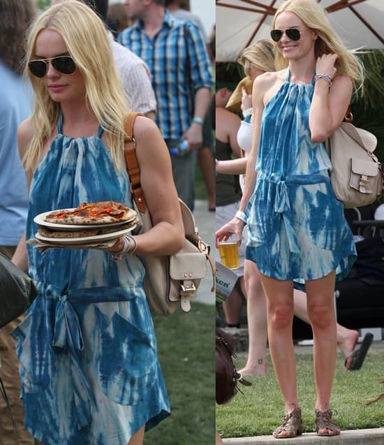 Day 2 at Coachella 2010 sees Kate Bosworth in a chic, relaxed ensemble, perfectly capturing festival fashion