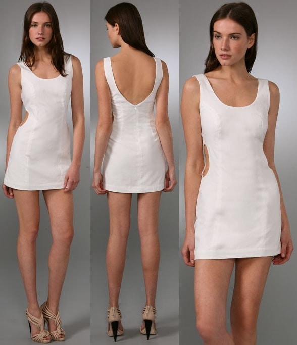 Caroline Hedaya Linen Cutout Dress