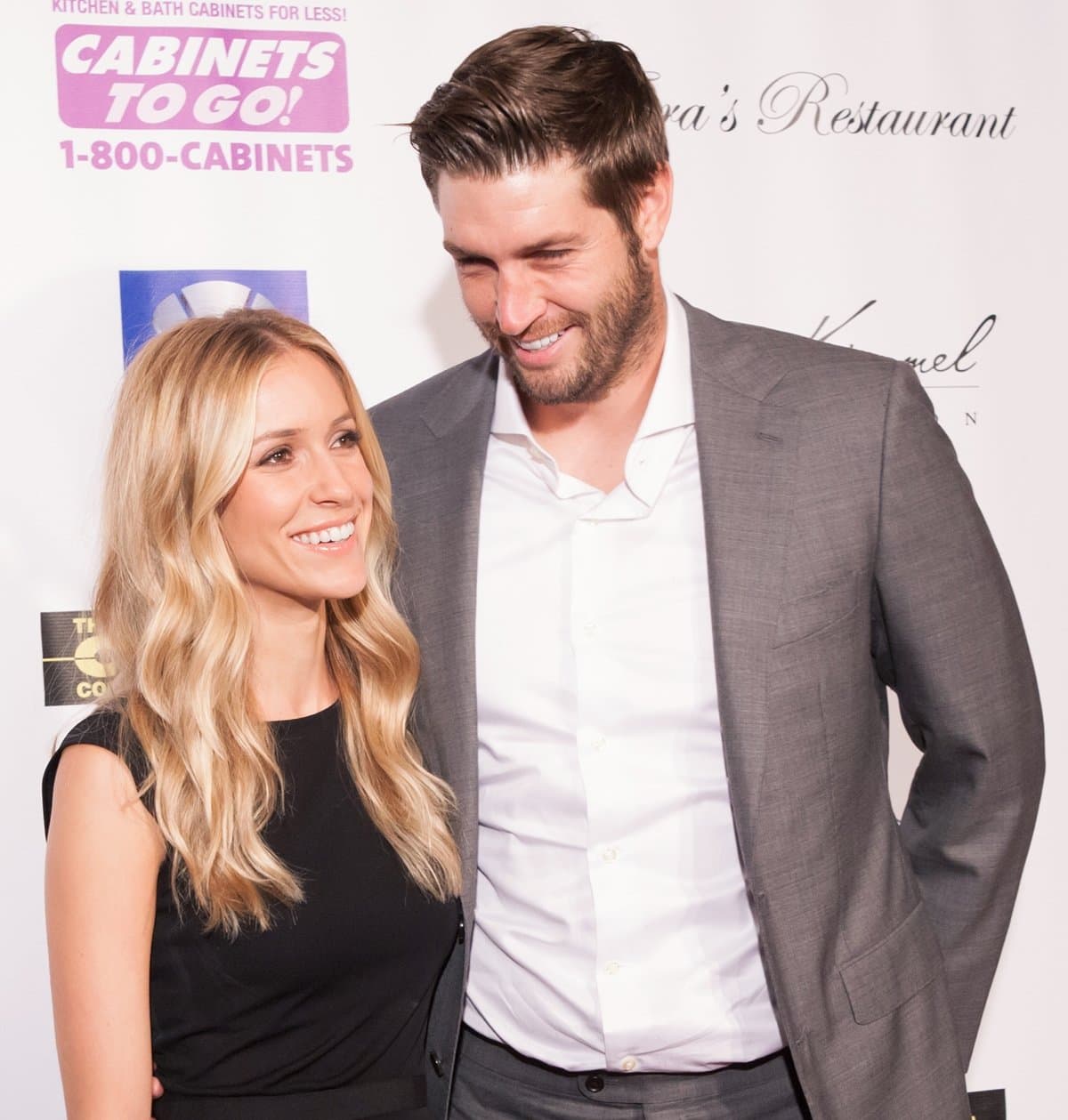 Jay Cutler and his much shorter wife Kristin Cavalleri