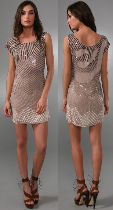 Alice + Olivia Charlie Embellished Ombre Dress