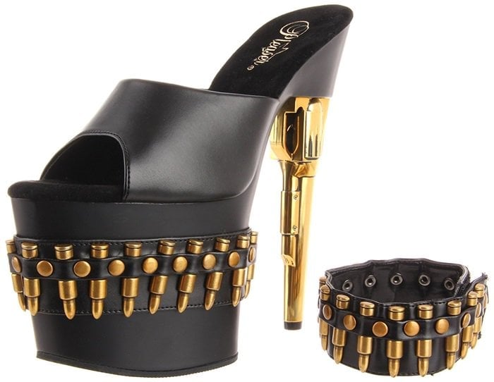 'Bondgirl-701-3' Bullet Studded Shoes