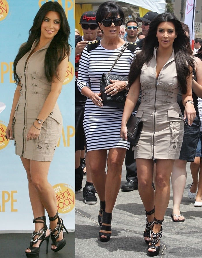 Kim Kardashian and her mother Kris Jenner attend a magazine signing event for womens publication 'Shape' in Santa Monica on June 5, 2010