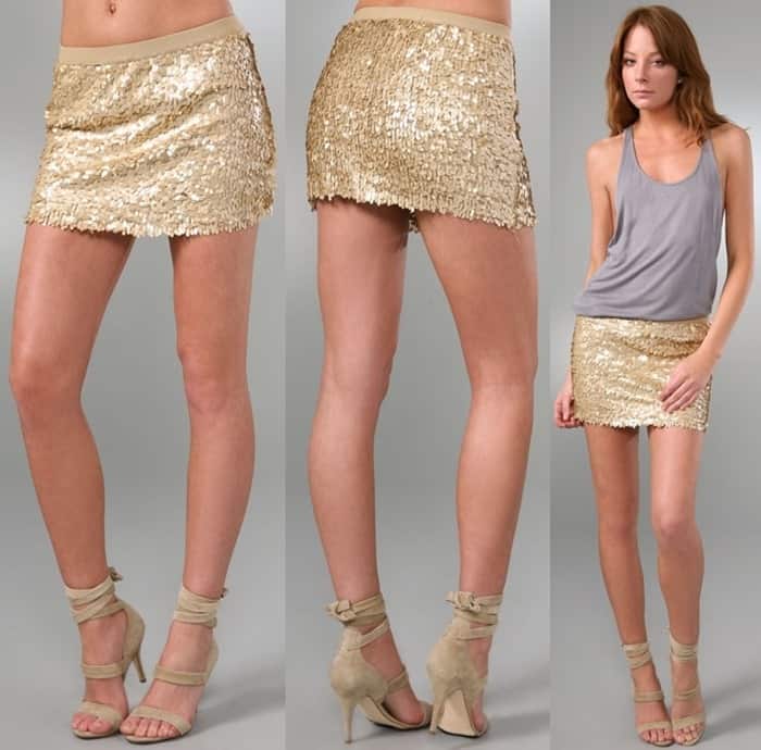 Plastic Island Le Flash Sequin Skirt