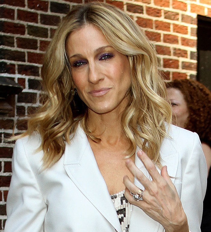 'Sex and the City 2' star Sarah Jessica Parker outside Ed Sullivan Theatre for the 'Late Show With David Letterman' in New York City on May 25, 2010