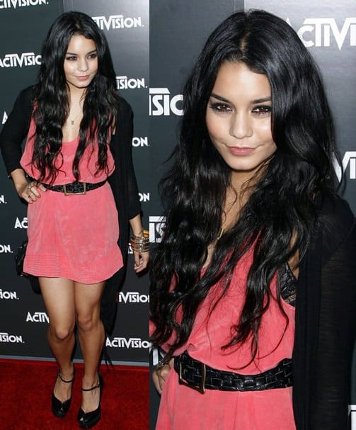 Vanessa Hudgens wears a tastefully short dress at the Activision E3 2010 Preview Event