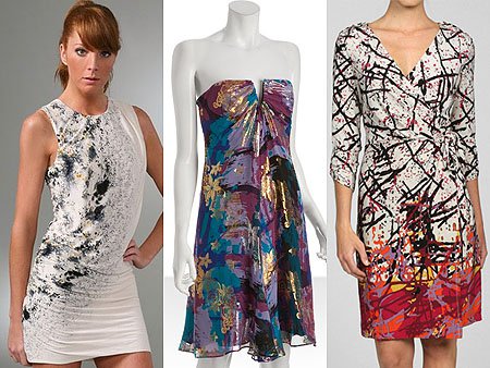 Women's paint splatter dresses