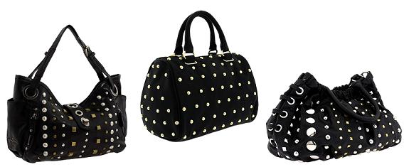 Three affordable studded handbag alternatives: Jessica Simpson Karma Stud Satchel ($97), Steve Madden BBonbon Satchel ($89), Big Buddha Gloria Satchel ($93)