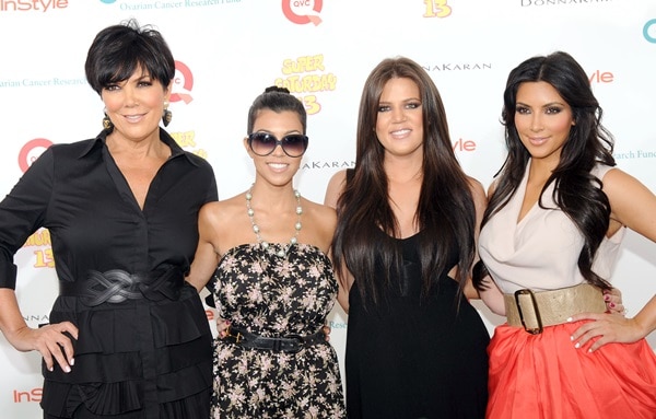 Kim Kardashian, Kourtney Kardashian, Khloe Kardashian, and Kris Jenner attend Super Saturday 13 designer garage sale to Benefit Ovarian Cancer Research Fund hosted by InStyle Magazine at Nova's Ark Project