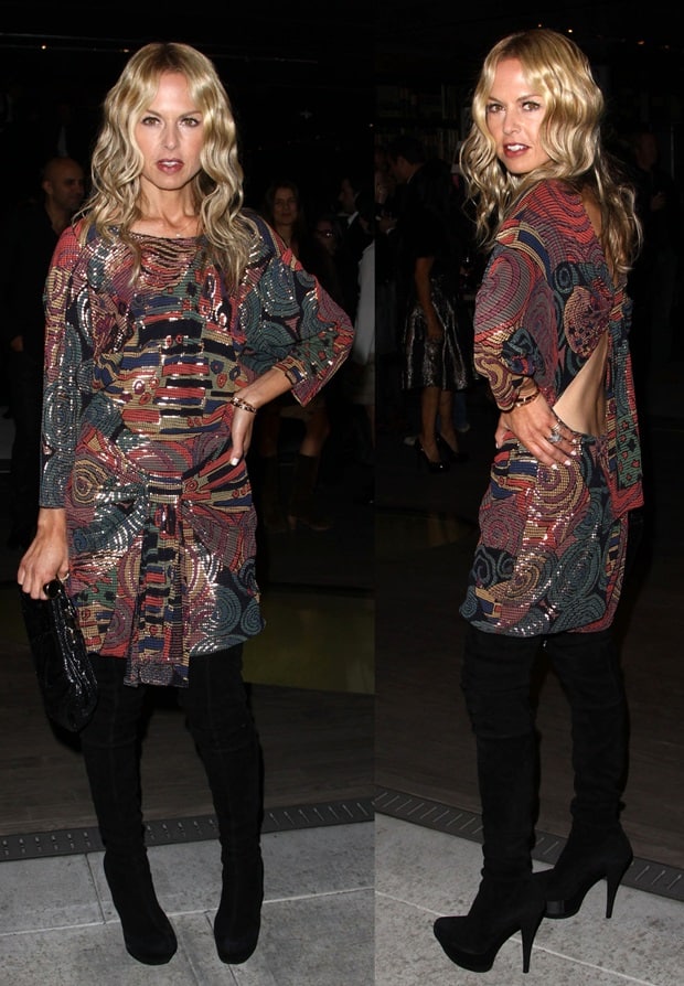 Rachel Zoe wore an almost identical Janine open-back printed vintage dress