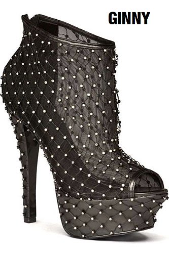 Rock & Republic 'Ginny' Crystal Mesh Booties