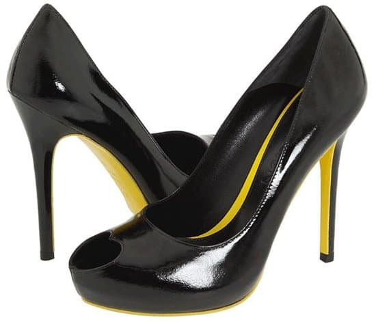 Alexander McQueen Heart Shaped Peep Toe Pumps